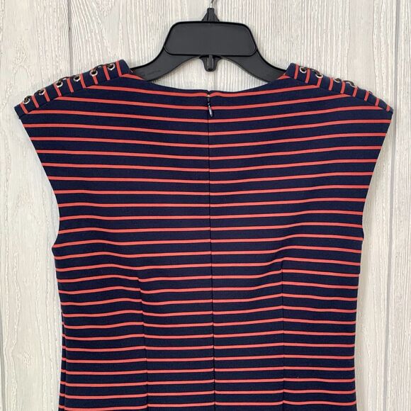 Michael Kors Blue Red Stripe Sleeveless Dress Small NWT - Picture 5 of 6